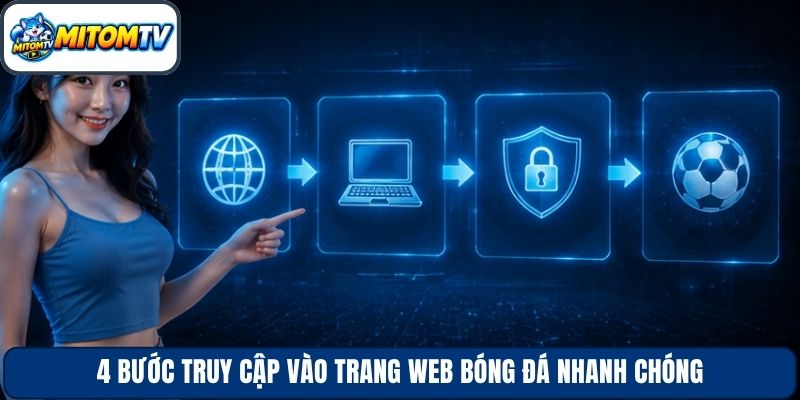 4 bước truy cập vào trang web bóng đá nhanh chóng